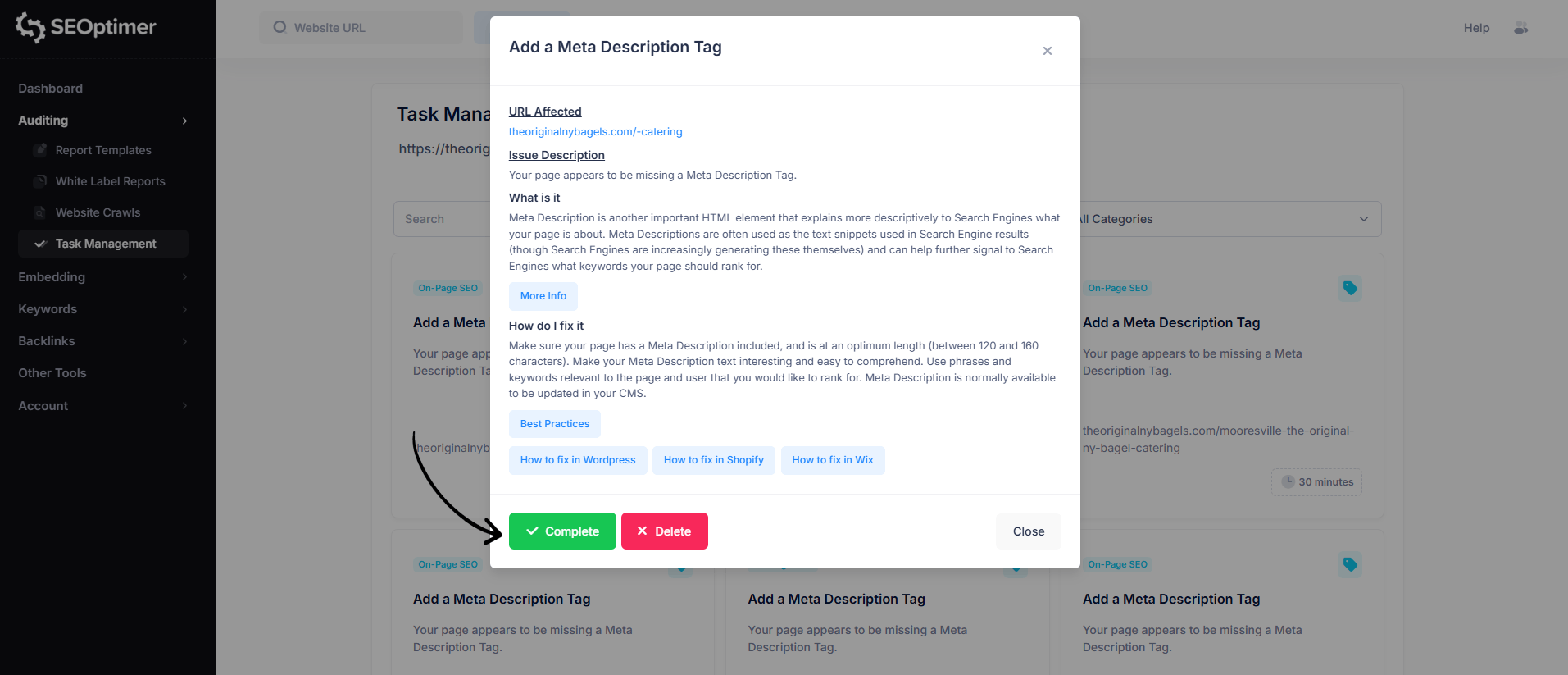 Marquer comme terminé